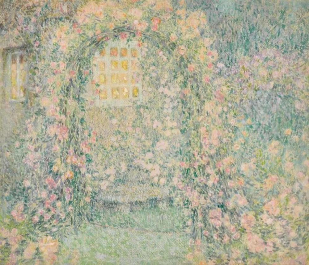 Henri Le Sidaner - Il Roseto al crepuscolo